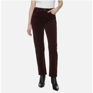 Buffalo David Bitton Women's Stretch Straight Leg Corduroy Pants, Mulberry 14/34